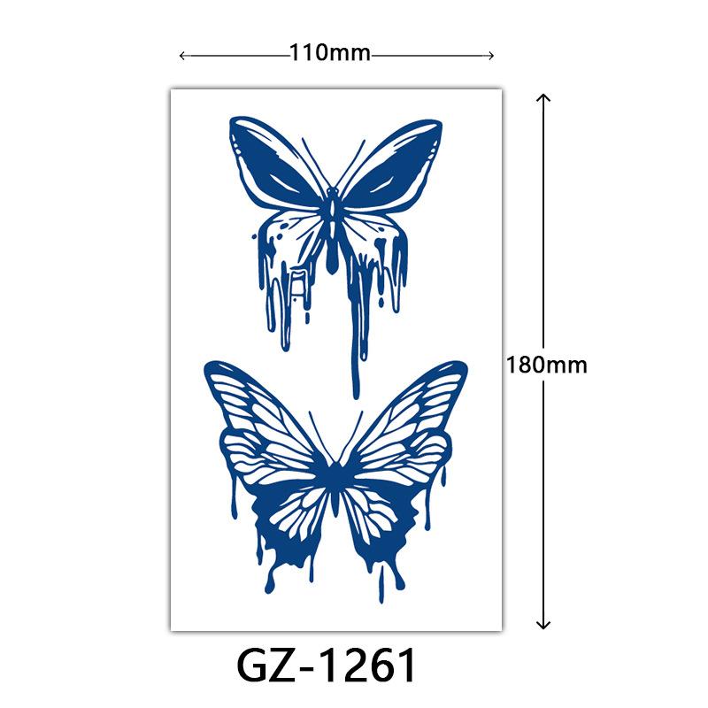 Herbal Tattoo Stickers, Juice Tattoo Stickers, Semi-Permanent English Letter Tattoo Stickers Tattoo