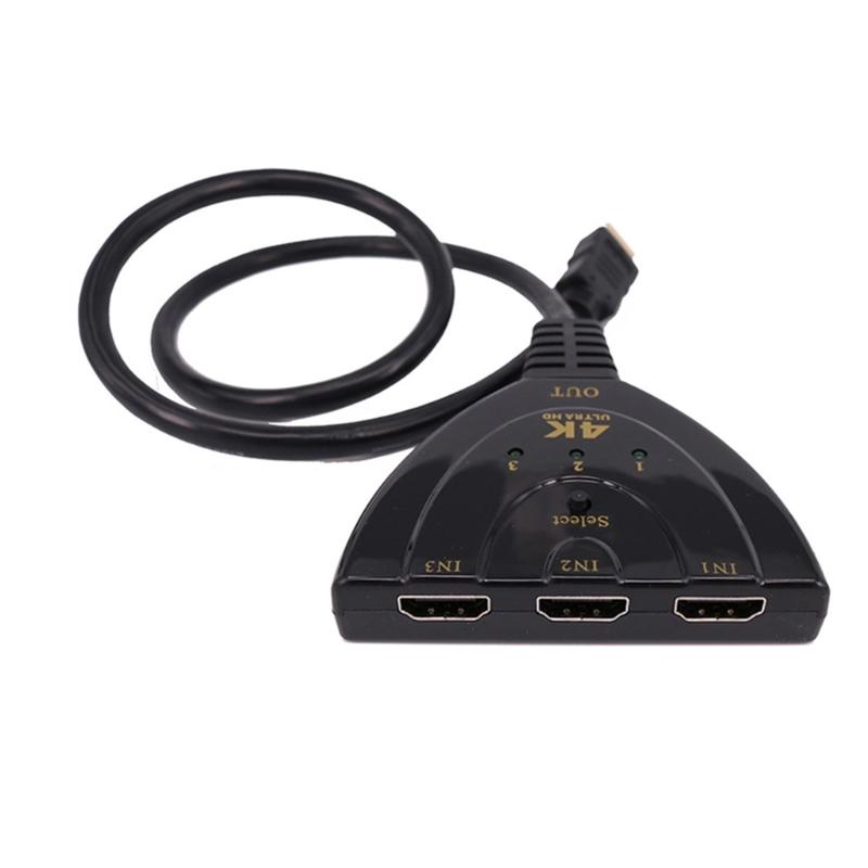 

3 Port HDTV Switcher Supports 4K1080P Video 3 Port To 1 Output Seamlessly Signal Switching For Home Theater 1