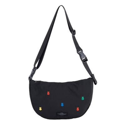 Miffy Soleil Weekend Shoulder This Crossbody Sacoche Features a Rabbit Design and Is Perfect for Made of Compact and HEMING'S Bag, ART-MUSEUM, Black,