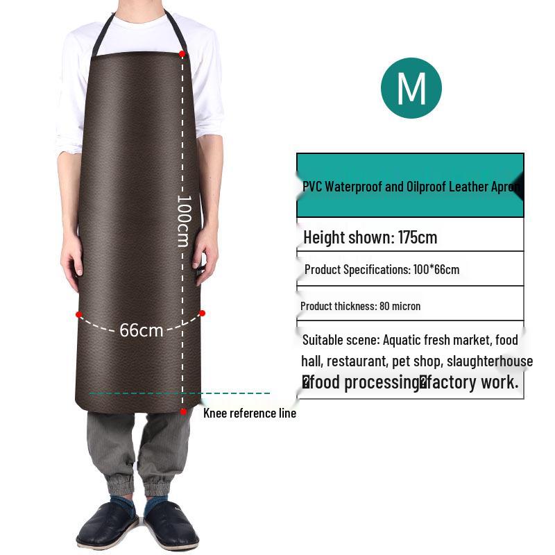 Industrial Waterproof & Oilproof PVC Leather Kitchen Waist Apron