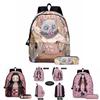 Demon Slayer Anime Cartoon Backpack Set For Students Durable Breathable And Lightweight