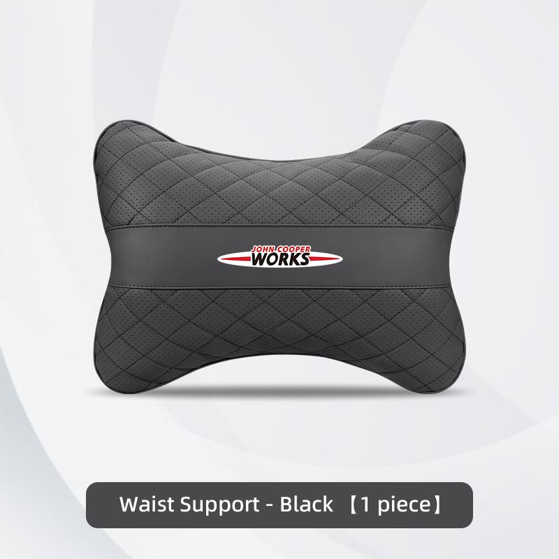 Car Headrest Waist Support Set Neck Pillow Car Waist Cushion For BMW Mini Works Cooper F54 F55 F56 F57 F60 R50 R52 R53 R55 R56 MM27