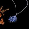 Gorgeous Luxury Natural Kyanite 4.25ct Pendant 925 Sterling Silver Necklace Fine Jewelry for Women Anniversary and Banquet Gifts