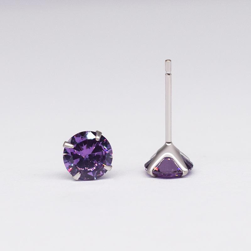 925 Sterling Silver Zircon Birthstone Earrings for Women – Simple Crystal Design