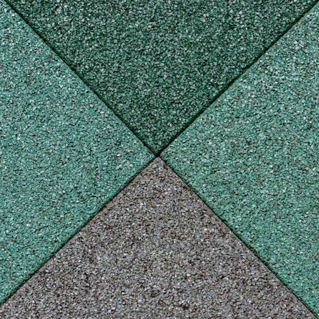 rubber slab for a playground 50x50x2.5 cm - green
