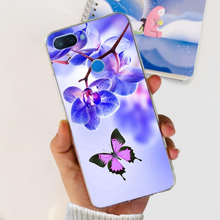 For Xiaomi Mi 8 Lite Case Cute Painted Cover Clear Silicone Phone Case For Xiaomi Mi 8 Lite 8Lite Back Cover 6.26'' Fundas Coque
