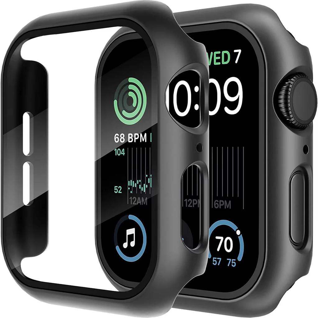 Tempered Glass Cover for Apple Watch Case 46mm 42mm 45mm 41-44-40mm Screen Protector Series 10 7 8 9 SE 5 6 4 IWatch Accessories