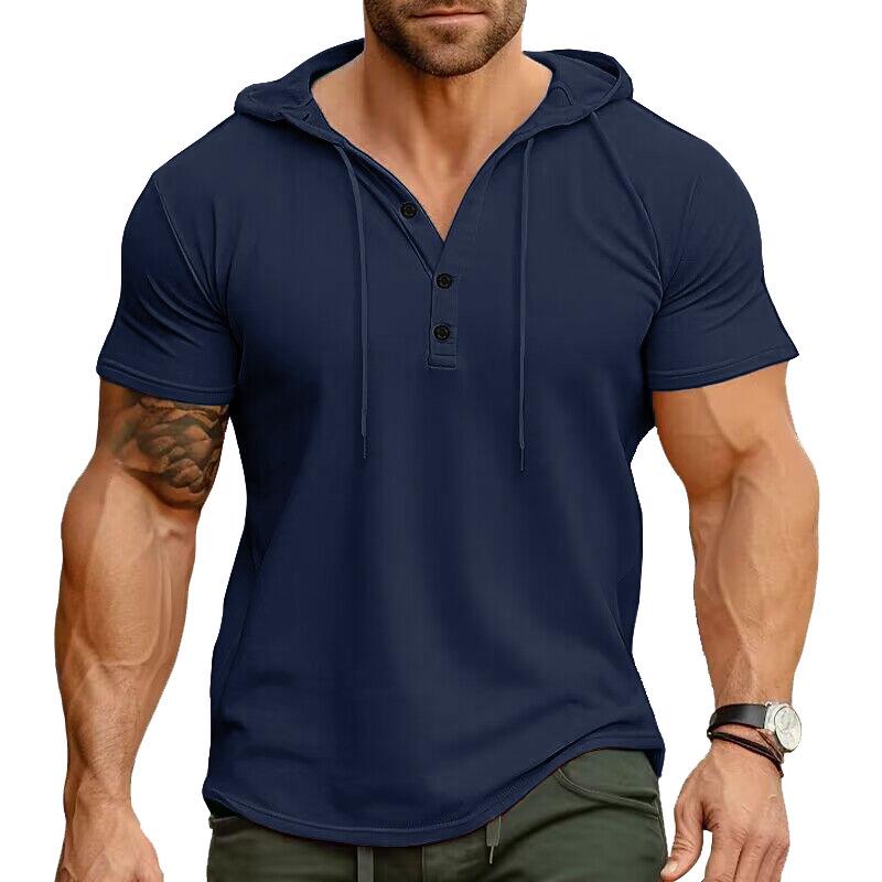 Men's Sportswear: Short-Sleeve T-Shirt, Hoodie, and American Henley Top