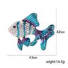 Rhinestone Goldfish Brooches for Women Enamel Sea Animal Pins Event Party Funny Luxury Backpack Decoration Clothes Accessories