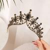 The Bride's Crown Headwear  A Luxurious and Grand Baroque Alloy Crown Is A Party Princess Dress Accessory