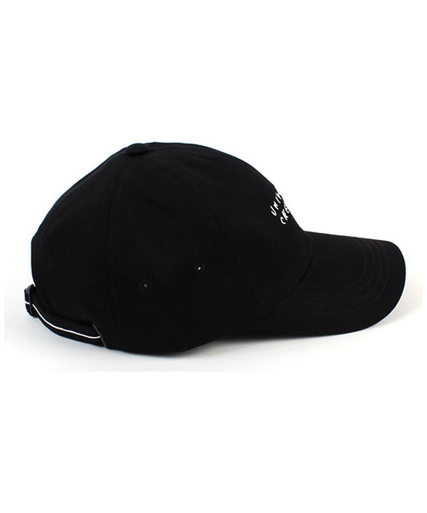 Yunibeosyeolkemiseuteuli Front Logo Cotton Black Ballcap