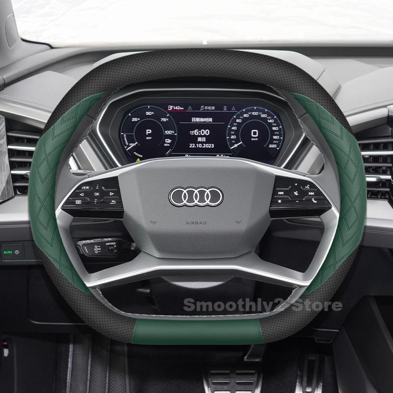 Leather Car Steering Wheel Cover For Audi Q6 e-tron Q4 e-tron S e-tron GT 2025 Auto interior Audi SQ5 Sportback Accessories