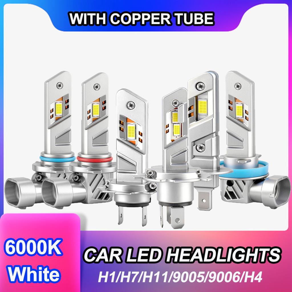 2PCS 20000Lm Universal LED Canbus Headlight NO FAN LED Fog Lamp H4 H7 H11 Upgrade CSP 3570 Highlight Light Bulb 9005 9006 H1