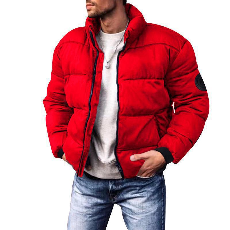 Men's Winter Cotton-padded Clothes, Winter Jackets, Stand-up Collar Down Cotton-padded Clothes, Thickened Men's Cotton-padded Jackets.