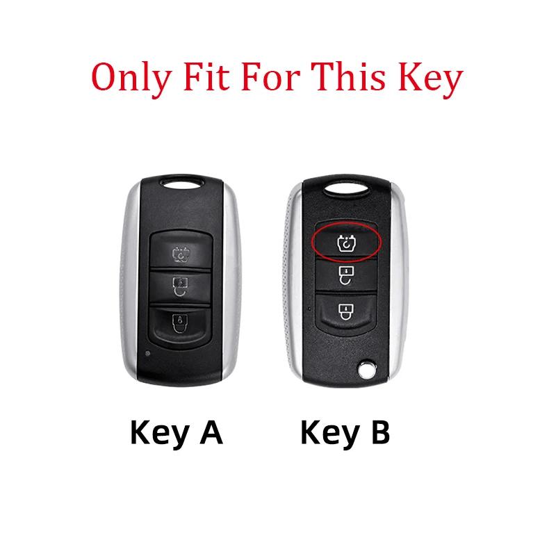 Styling Mouldings Folding Zinc Alloy Silica Gel Car Key Cover Case Shell For Dongfeng DFM DFSK Glory 580 F507 S30 H30 AX7 Access