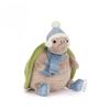 Pelúcia Tartaruga de Esqui, Macia com Cachecol e Chapéu, Multicolor, 28 cm - Animal de Pelúcia Adorável para Crianças
