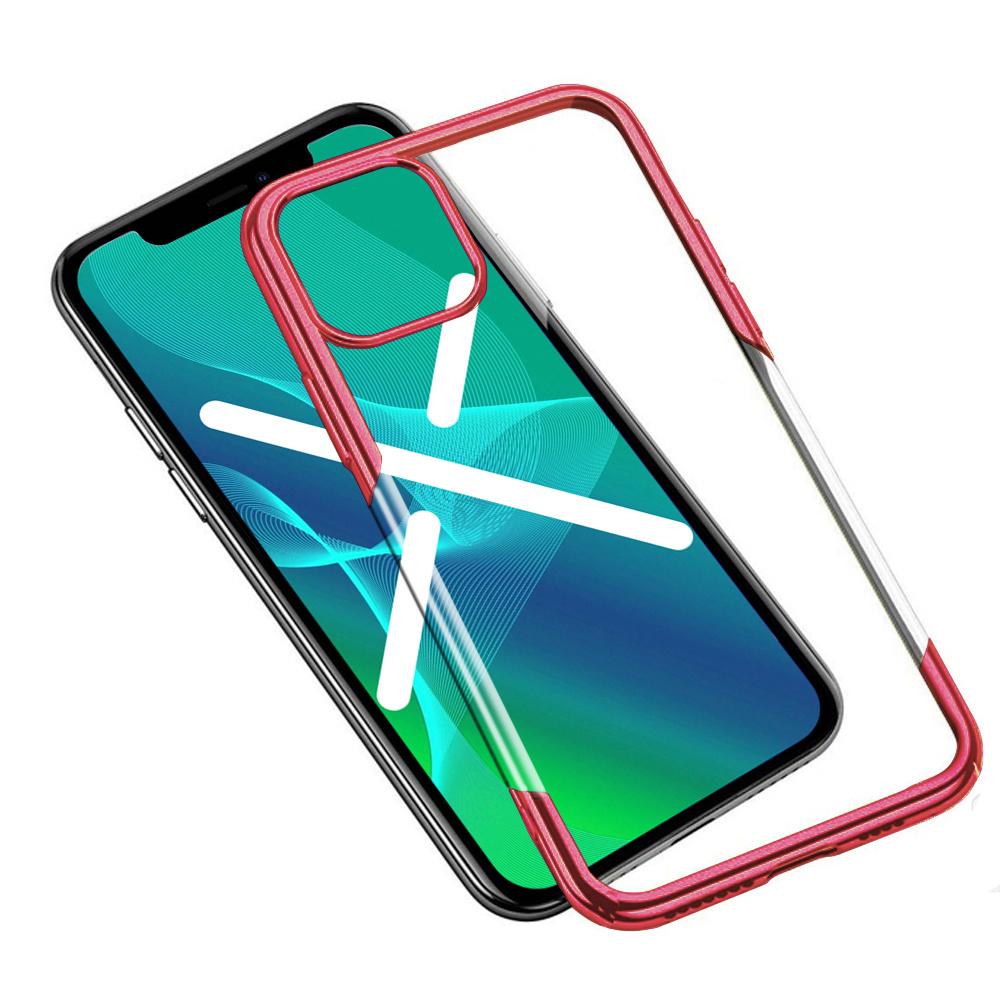 Electroplated Frame Case for iPhone 13 Pro Max - Red