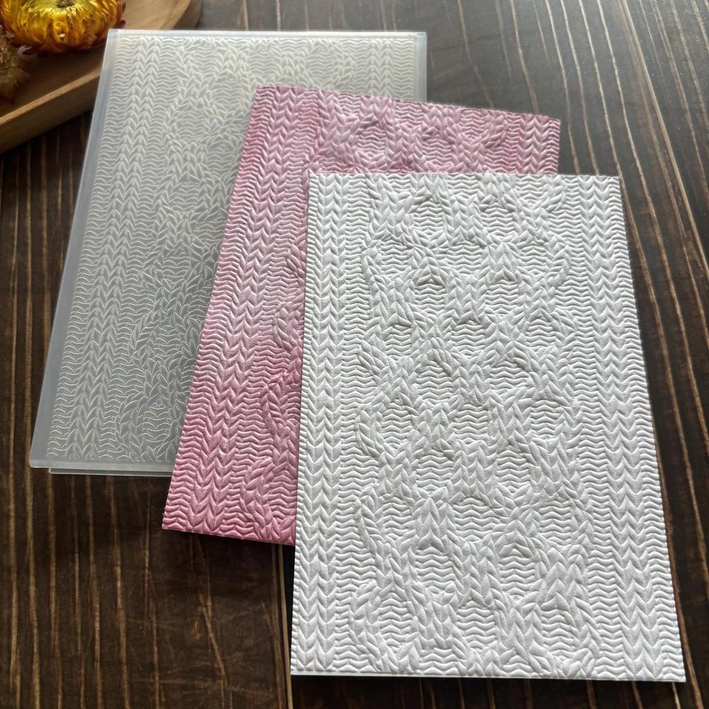 3D Textured Plastic Embossing Mold - Concave-Convex Template for DIY Journal Embossing, Set of 39.