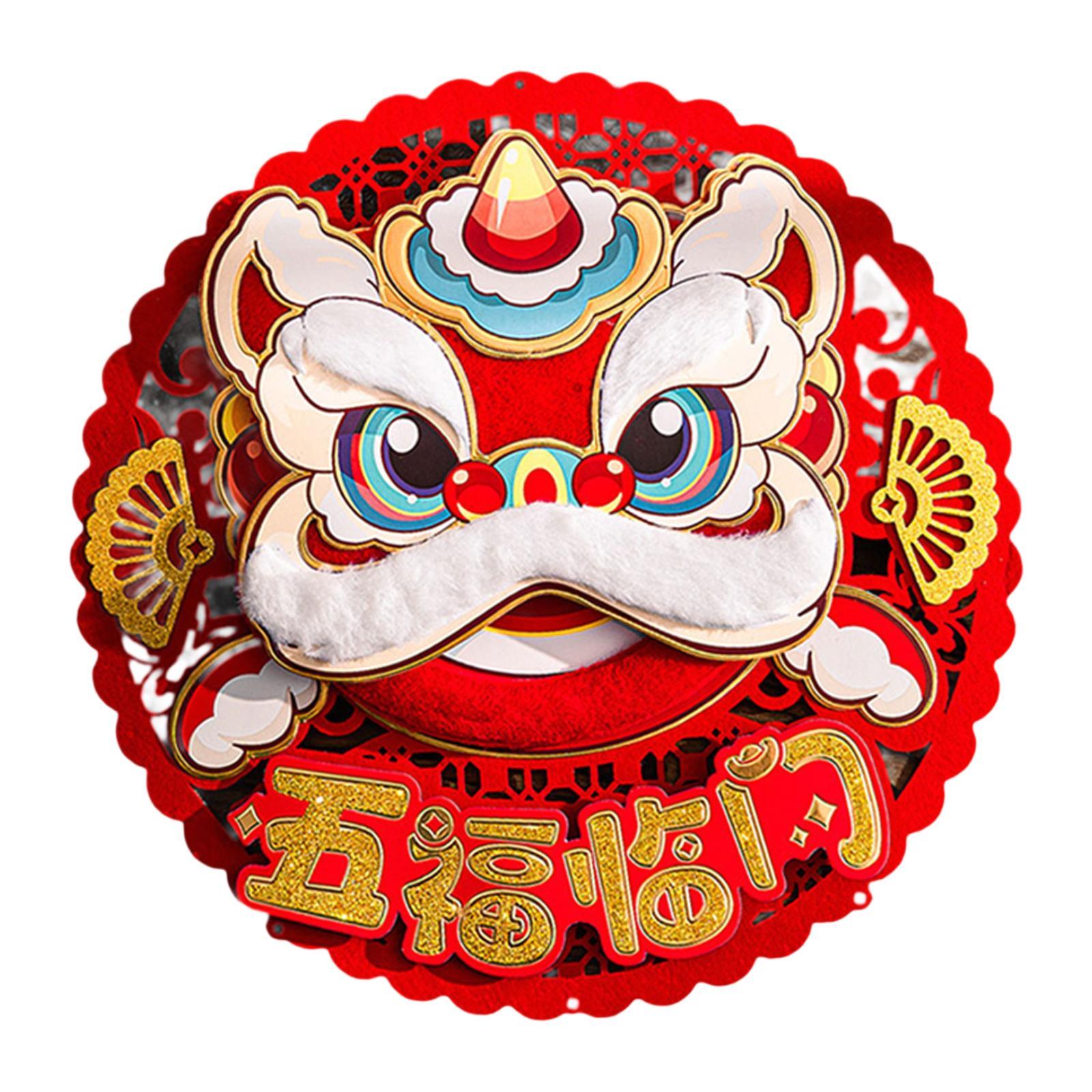 

Chinese New Year Door Sticker Blessing Decorative Photo Props Lunar New Year Door Sign for Home Cabinet Dining Room Decoration