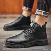 New Autumn Winter Fashionable Versatile High Top Work Boots Simple Comfortable Men's Shoes Casual Comfortable Men's Shoes