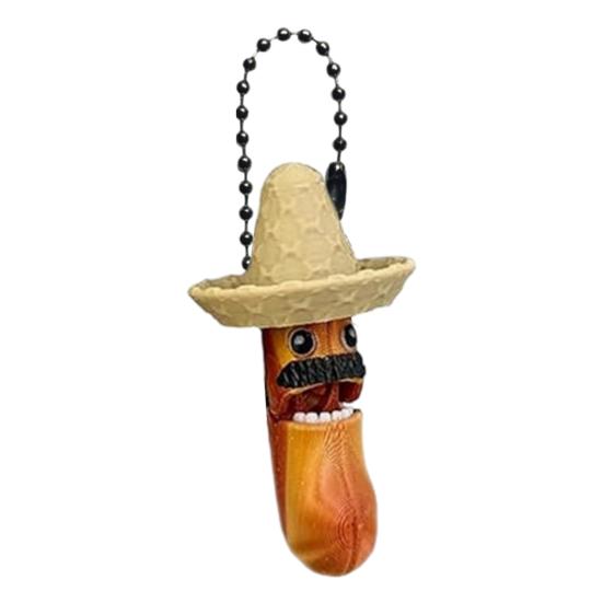 

Мексиканский прыгающий боб брелок 3D-печать Фиджет-брелок Снятие стресса Декомпрессионная игрушка Мексиканские сувениры Сувенир для вечеринки 1pc