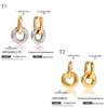 Elegant Double Hoops Earrings Stainless Steel Portable Jewelry For Women Gift