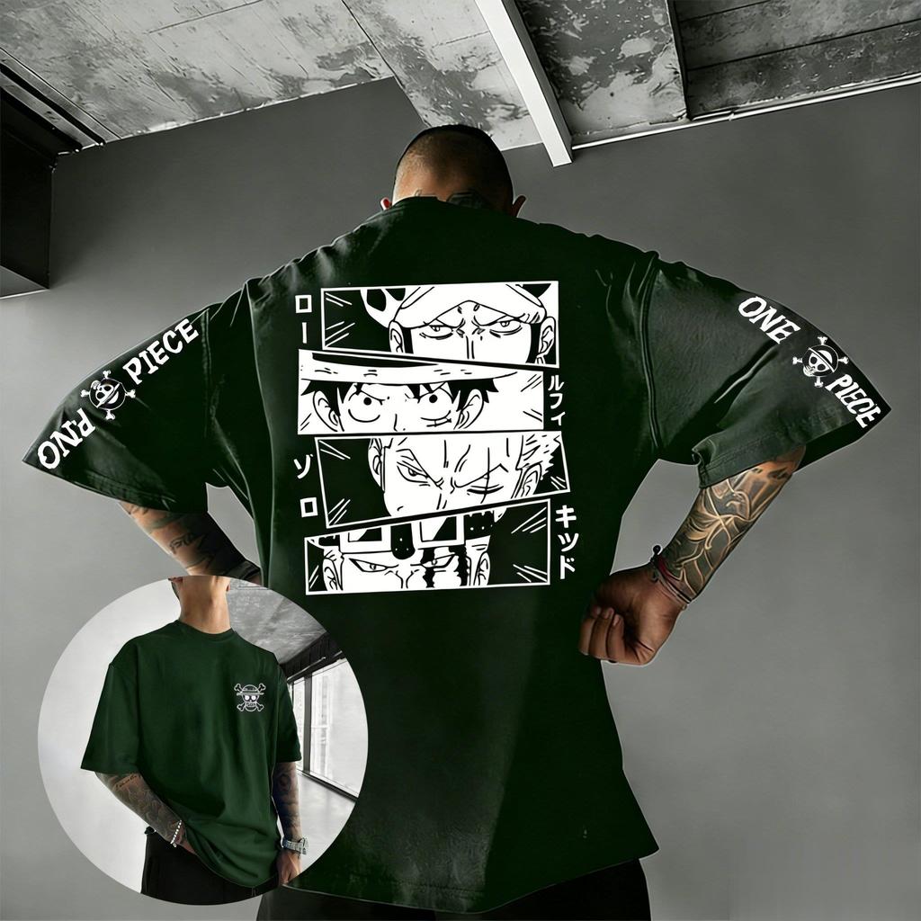 T-shirt Uomo Donna 2026 Estate Manica Corta Top Stampa Grafica Zoro Harajuku Streetwear Casual Fumetto T-shirt