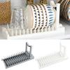 Grey White Bowl and Plate Drain Storage Rack Plastic Dish Drying Rack  Kitchen Supplies