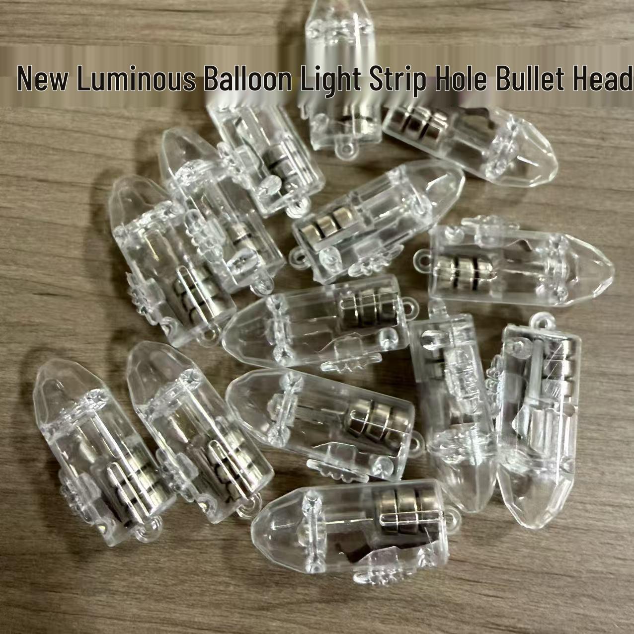 Luminous LED Balloon Light with Seven-Color Flashing Bullet Head Festival Decoration Warm White Light