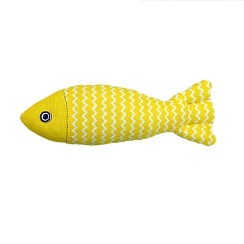 3pcs Pet Teething Toy Fish Design Cat Toy Interactive Durable Cat Chew Toy Plush Pillow Kitten Toy Indoor and Outdoor