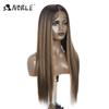 Noble Synthetic Lace Front Wig 30Inch 13X7 Straight Lace Wig Blonde Ombre Glueless Wigs For Women Cosplay Lace Wig Synthetic