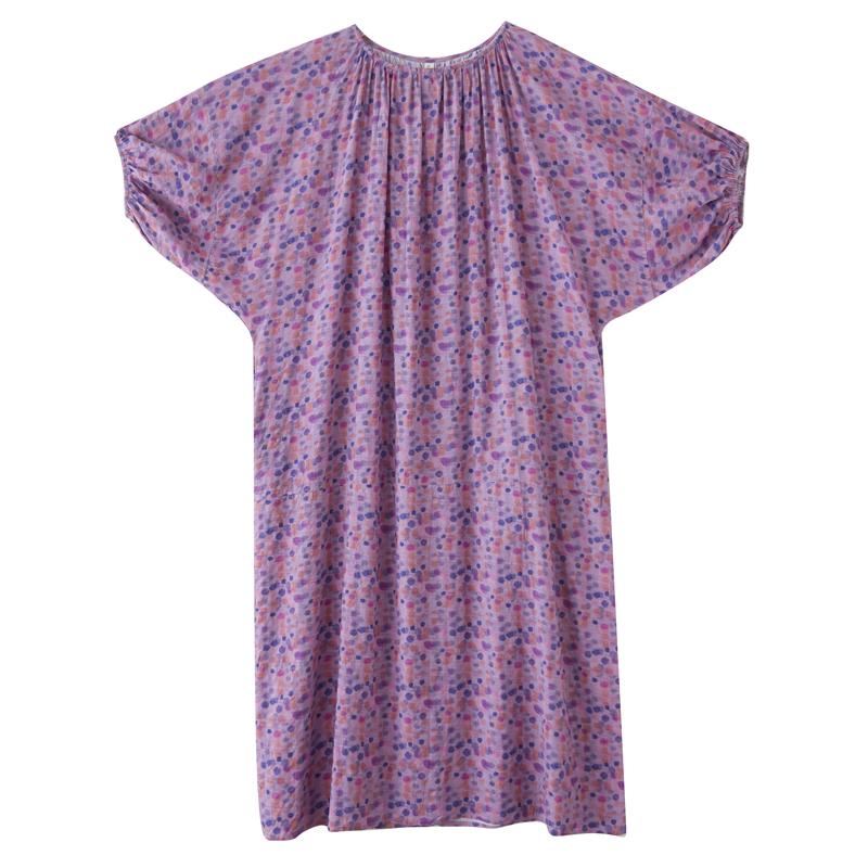 DIMANAF 2025 Plus Size Dress Women Summer Casual Vintage Floral Dress Basic Printing Long Beach Elegant Loose Dress