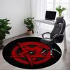 1pc Pentagram Symbol Office Round Area Rug, Under Office Chairs Bedroom Living Room Home Decor, Room Deco