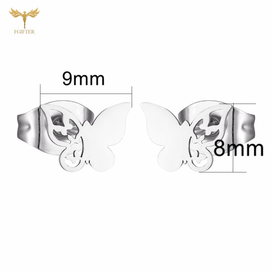 12 Pairs Insect Butterfly Earrings Casual Fashion Zircon For Women Girls Stainless Steel Stud Earrings Set Cheap Resale Gifts