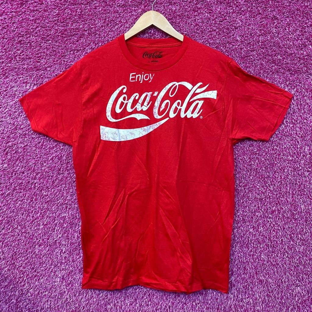 Coca-Cola Enjoy Coke Schriftzug Kursive Logo Promo T-Shirt Groß
