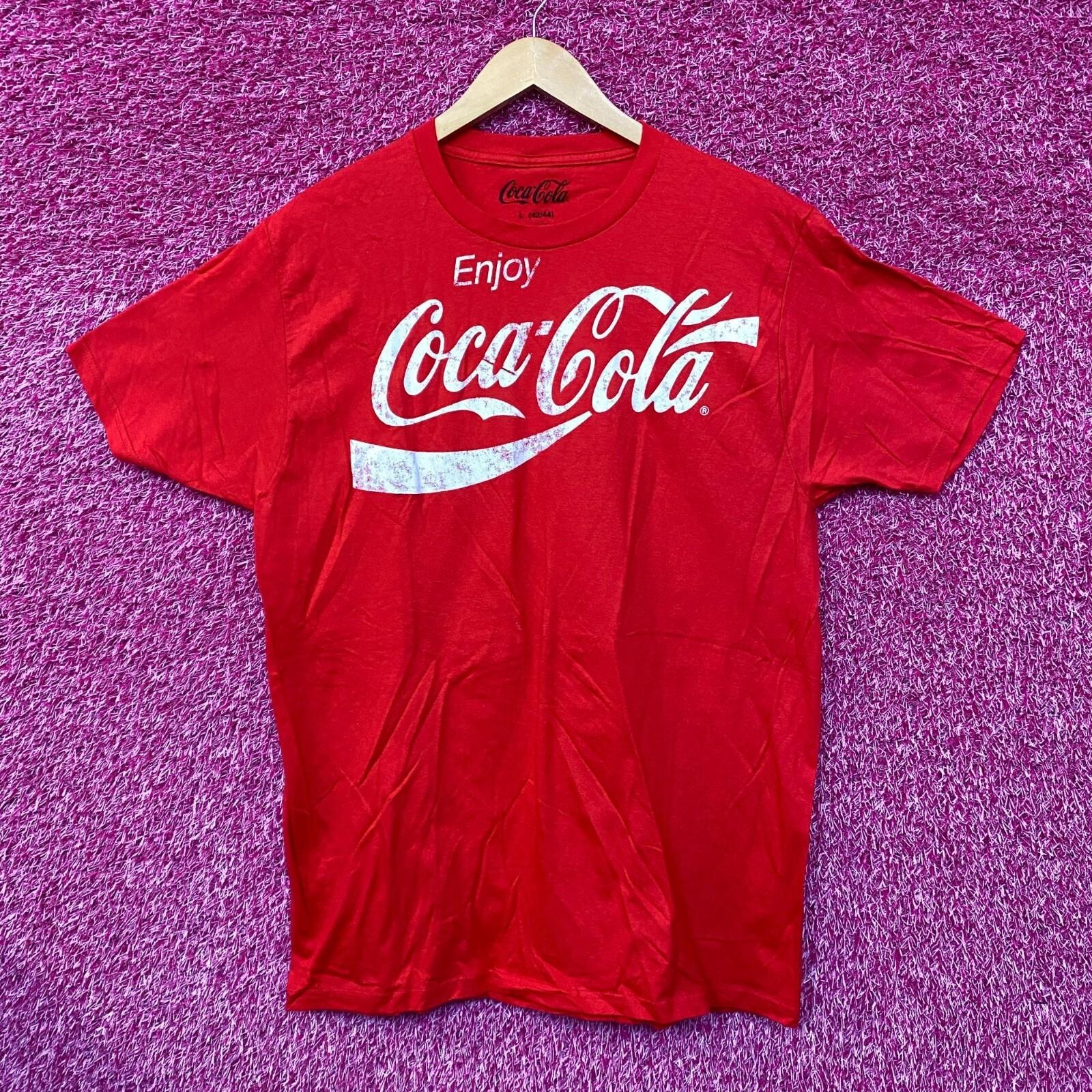 Coca-Cola Enjoy Coke Spell-Out Cursive Logo Promo Tee Large M