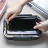 Lunch Box Stainless Steel Inner Container with 3/4 Compartments Leak-Proof Bento Box with Chopsticks Spoon Mobile Phone Holder
