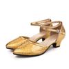 Women Girls Latin Ballroom Party  Dance Shoes Tango Waltz Soft Sole Sandals Salsa Closed Toe Dance Shoes Heeled 5.5cm