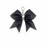 Shiny Leather Bow Keychain with Rhinestones - Fashionable Gift Charm