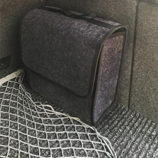 Car Rear Trunk Foldable Woolen Felt Storage Organizer Box Stowing Tidying Bags
