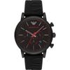 Luigi Black Silicone/Rubber Men's Quartz Chronograph AR11024