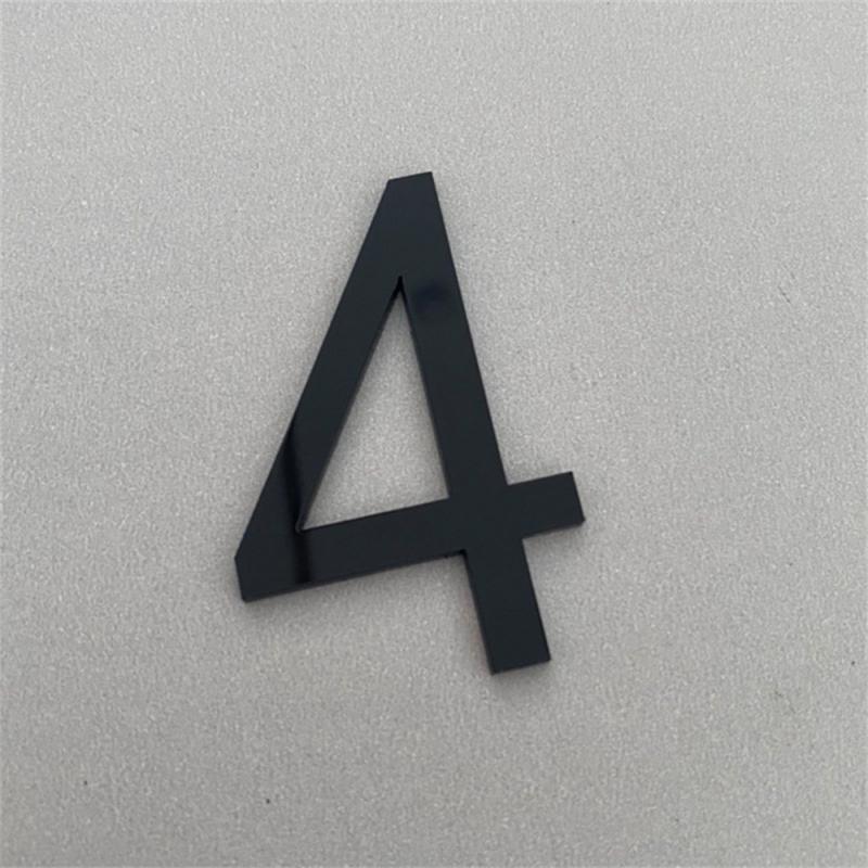3D Self-adhesive Waterproof Plating House Number 0 To 9 Modern Gold Digits House Number Door Plate Address Outdoor Door Number