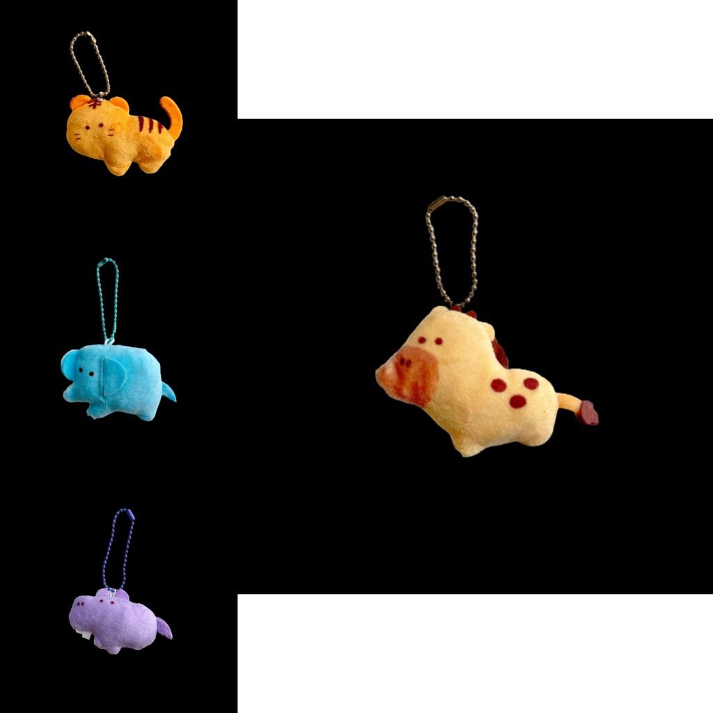 Urocze pluszowe breloczki ze super miękkim krótkim pluszowym futerkiem