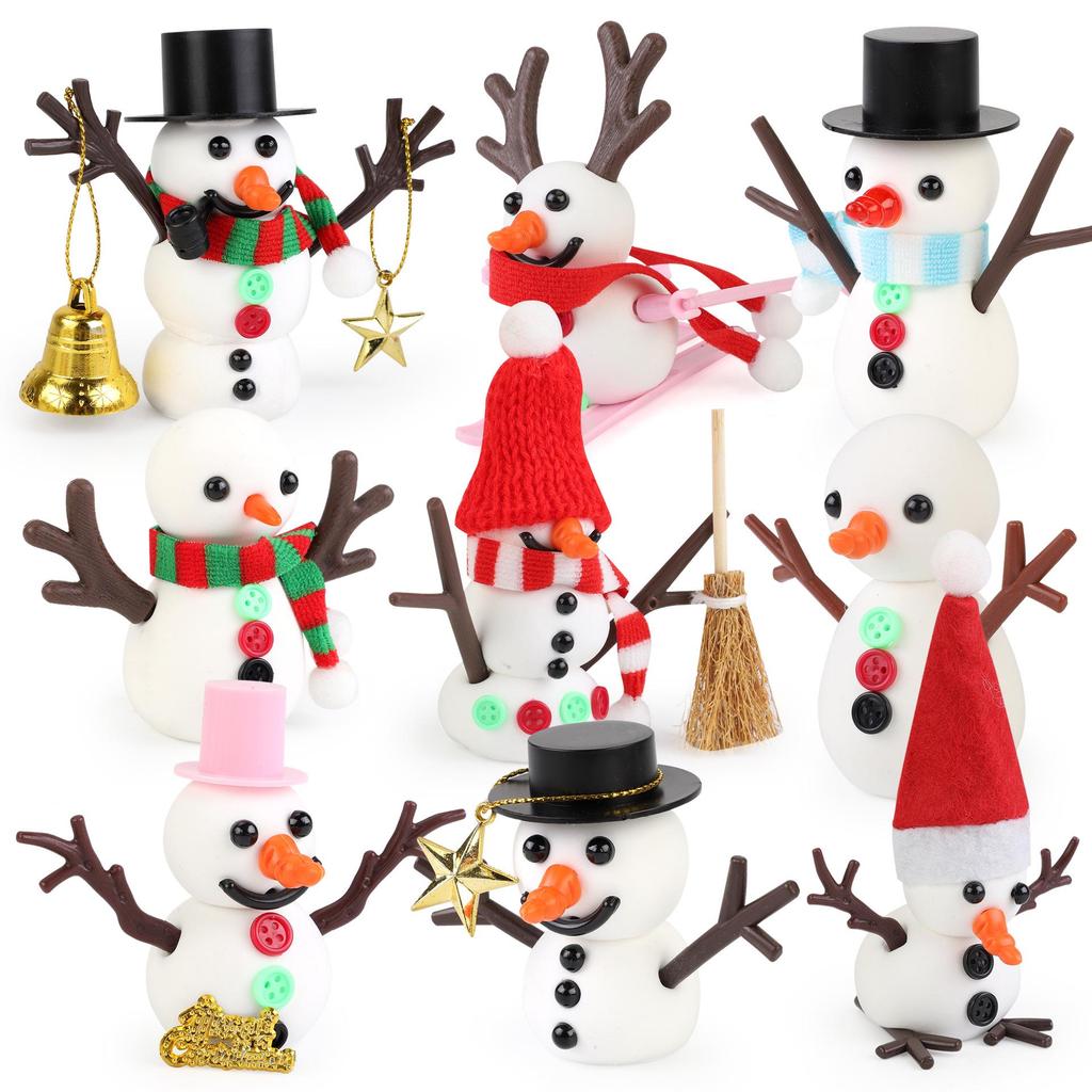 Smiling Snowman & Snowball Clay Ornament Kit for Parent-Child Christmas Crafting