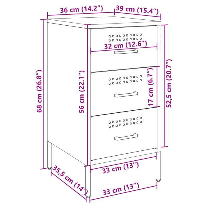 VidaXL Table de Chevet, Armoire de Lit avec Pieds, Table de Nuit avec Tiroirs, Armoire de Nuit Chambre à Coucher, Vert Olive 843086