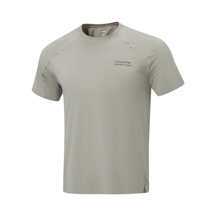 Li Ning Fitness Series Pullover Round Neck Logo Letter Print T-Shirt Men tops ATSW369-4 S