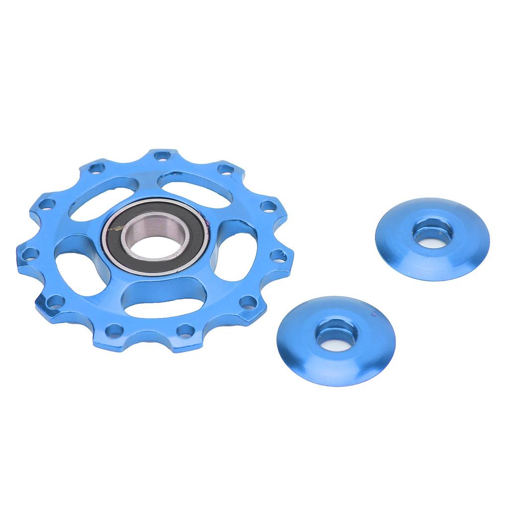 Mountain Bike Guide Wheel Durable Lightweight Bearing Anode Sturdy Aluminium Alloy 11 Tooth Rear Derailleur PulleyBlue