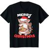 Merry Christmas Anime Kawaii Cat Ramen Xmas Lights T-Shirt