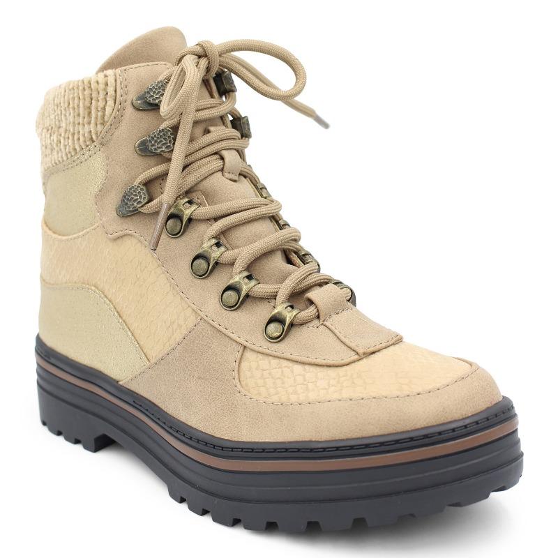 Autumn and Winter New Large-size Flat-bottomed Martin Boots Women's High-top Round Head Lace-up Leopard Print Wool Boots Thick-soled Short Boots