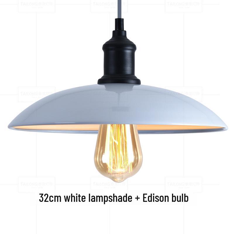 Nordic Loft Retro Industrial Pendant Light - Creative Wrought Iron Single Head Lampshade for Cafe and Bar